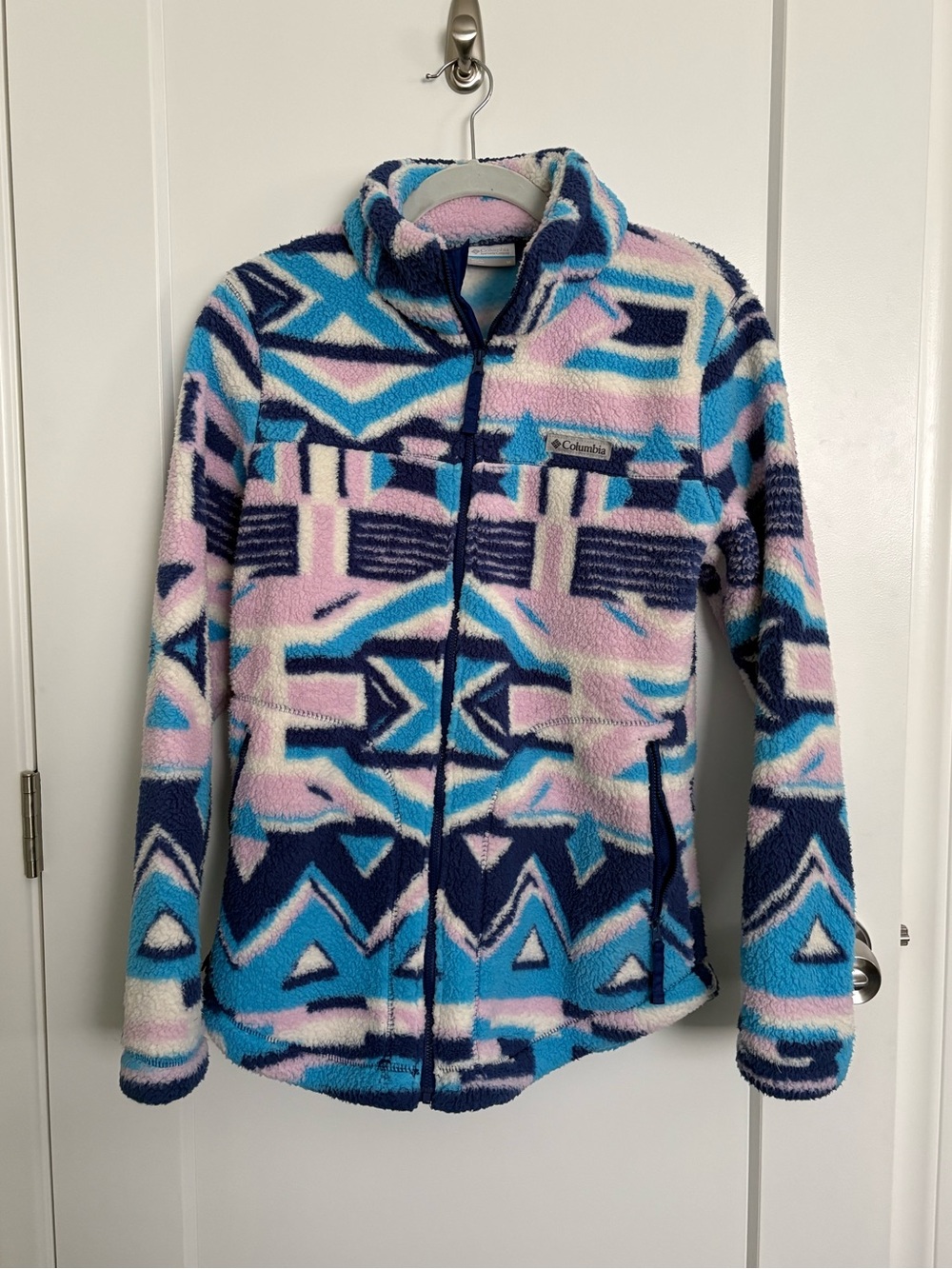Columbia Women’s Fleece Jacket - Blue & Pink & Purple Print